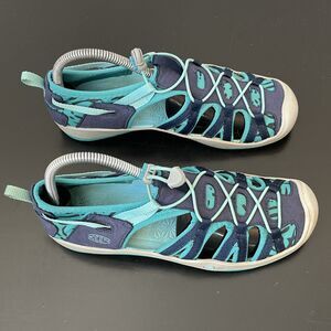 Keen Moxie Fisherman Sport Sandals Big Kids Size 4 Teal Sport Hiking Water Shoes
